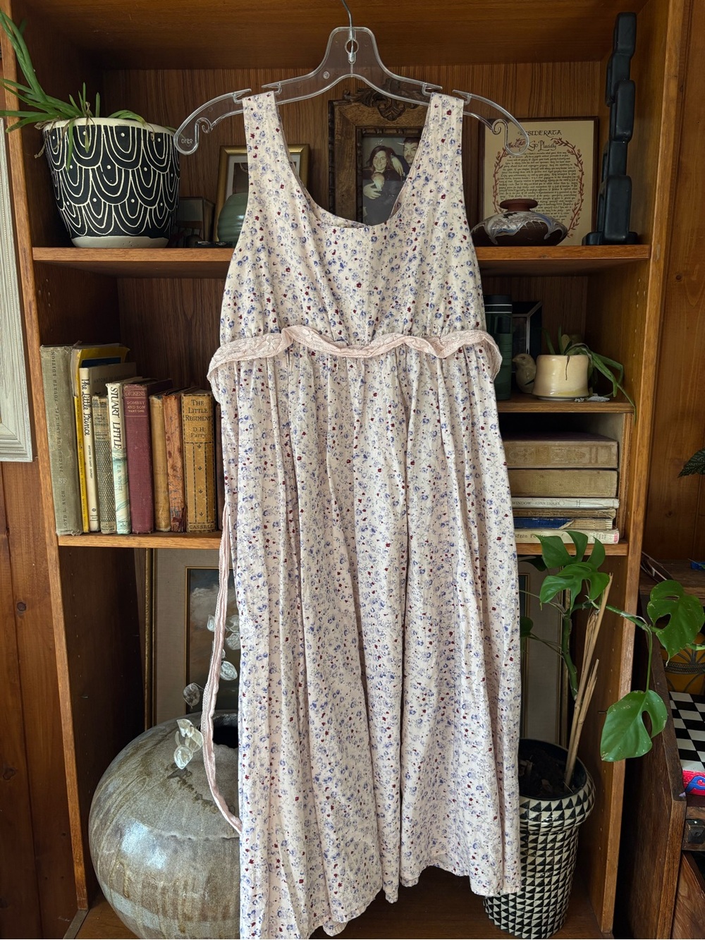 Vintage Y2K April Cornell Cotton CottageCore Maxi Dress S